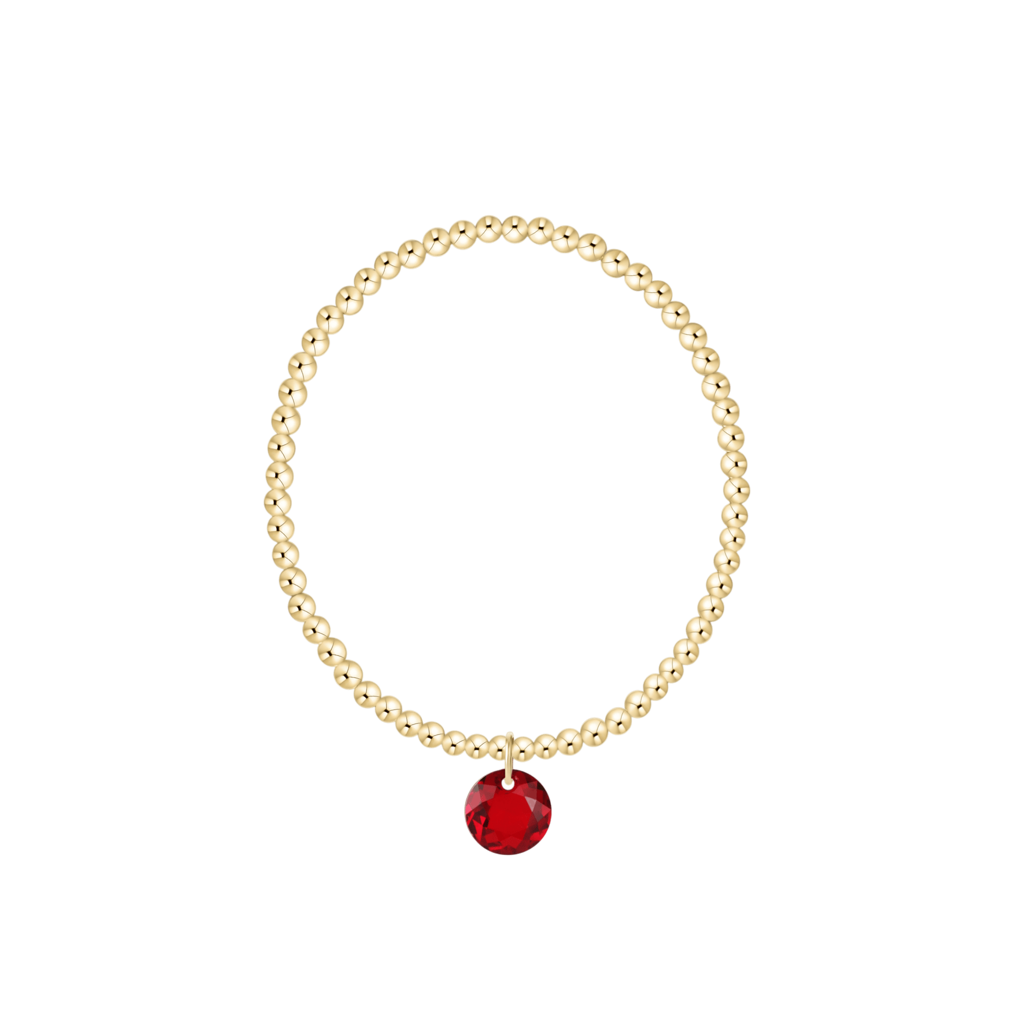 Classic Gold 3mm Bracelet - January Reflection Charm - Enewton - Gaines Jewelers