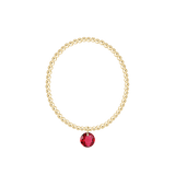 Classic Gold 3mm Bracelet - July Reflection Charm - Enewton - Gaines Jewelers