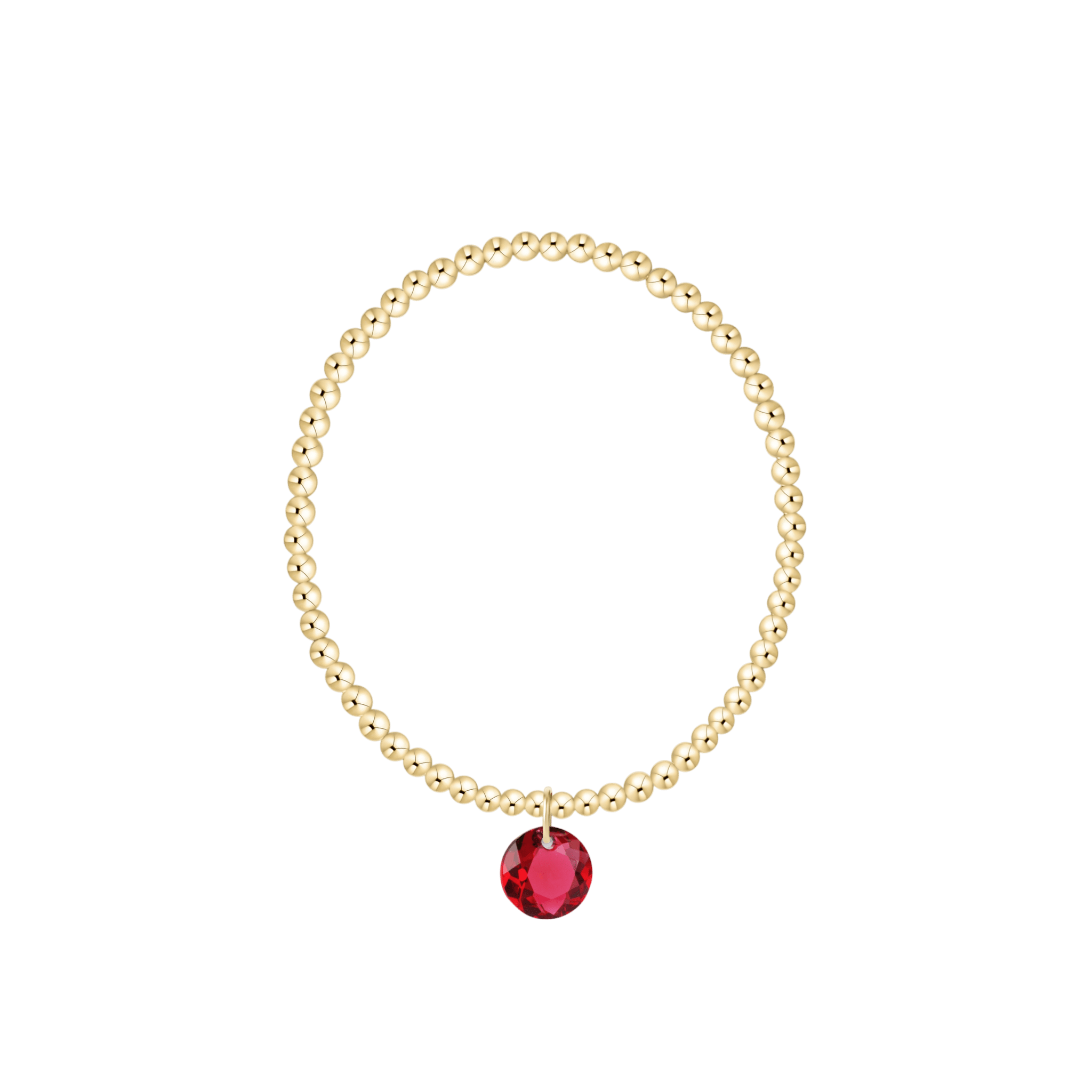 Classic Gold 3mm Bracelet - July Reflection Charm - Enewton - Gaines Jewelers