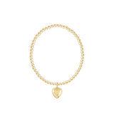 Classic Gold 3mm Bracelet - Love Plush Gold Charm - enewton - Gaines Jewelers