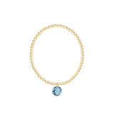 Classic Gold 3mm Bracelet - March Reflection Charm - Enewton - Gaines Jewelers