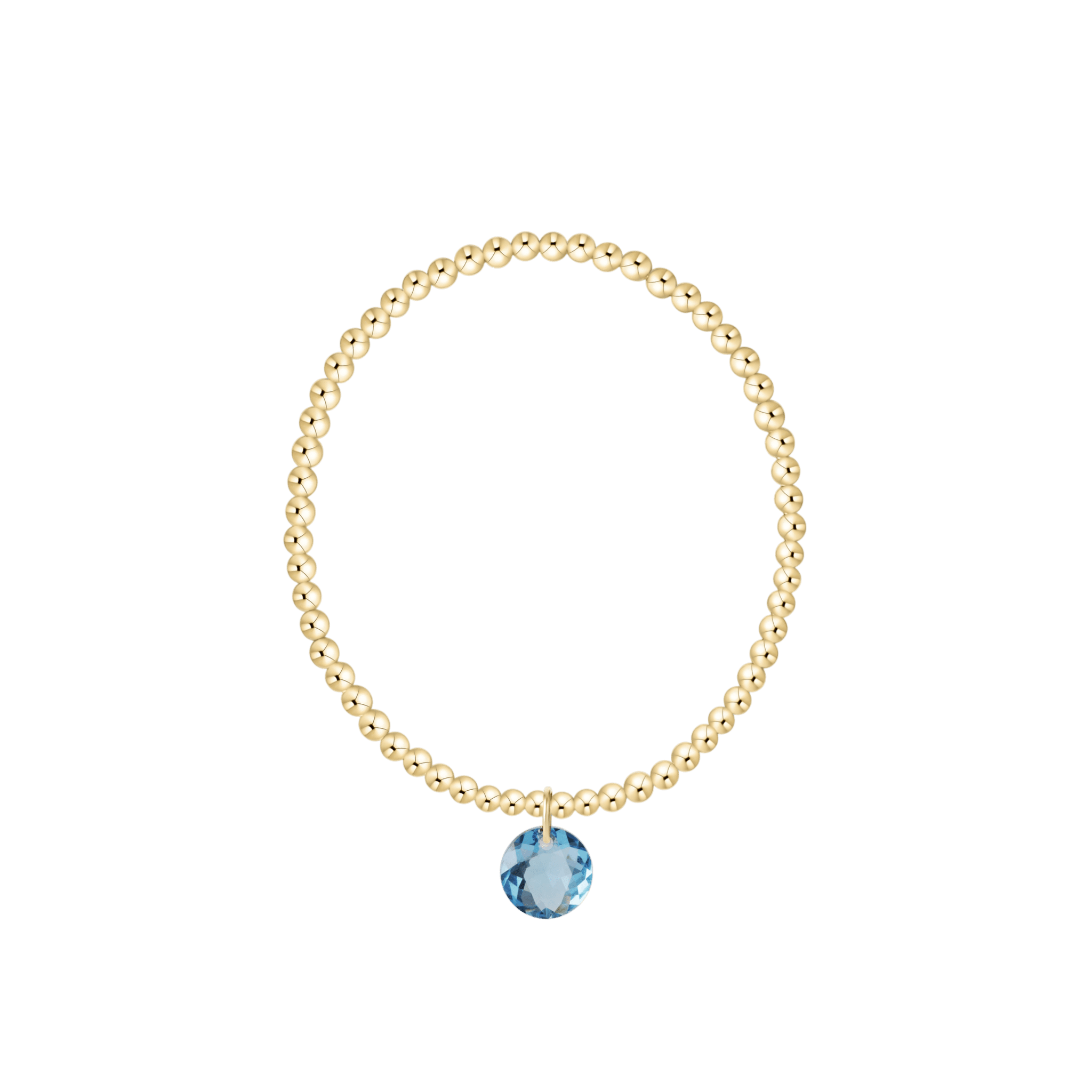 Classic Gold 3mm Bracelet - March Reflection Charm - Enewton - Gaines Jewelers