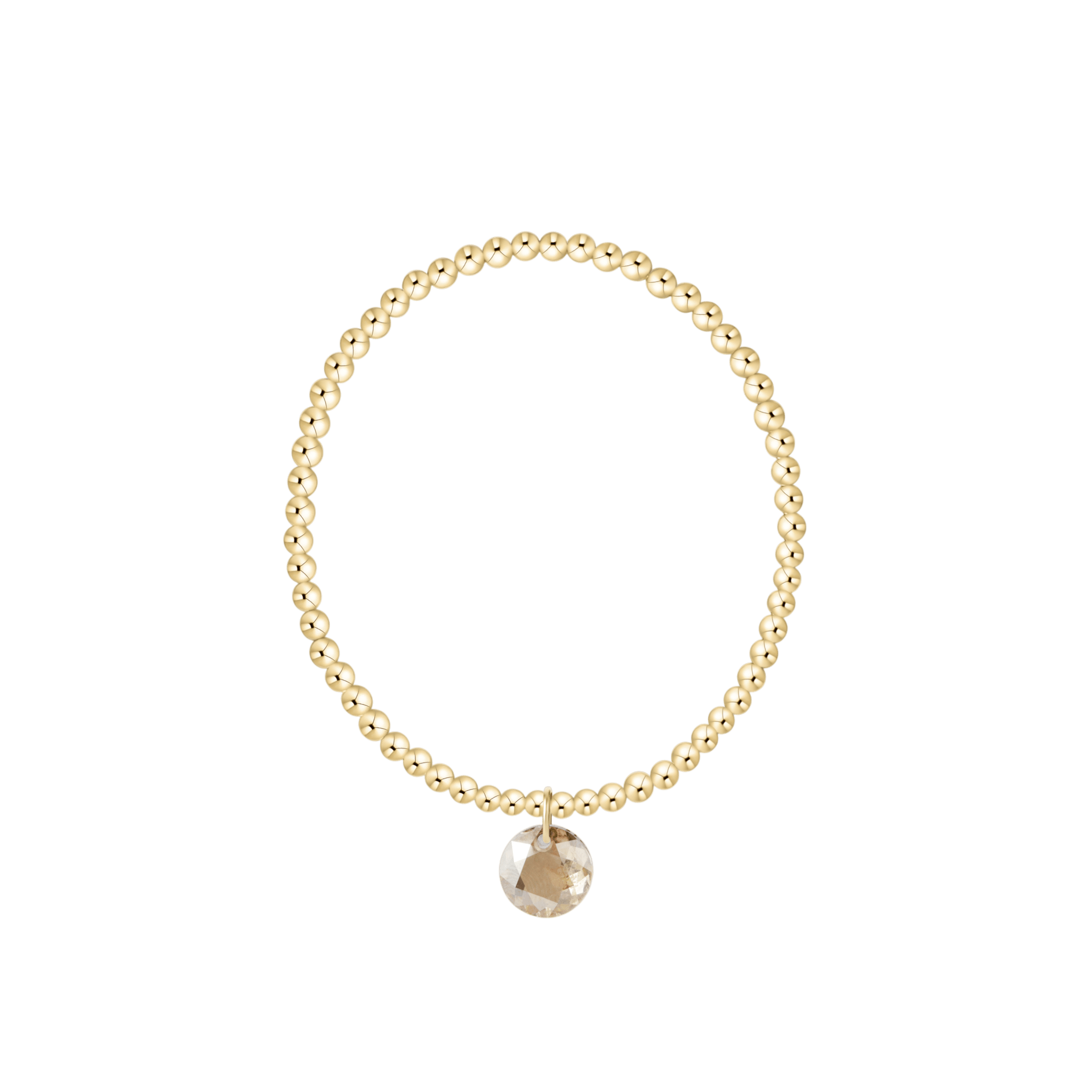 Classic Gold 3mm Bracelet - November Reflection Charm - Enewton - Gaines Jewelers