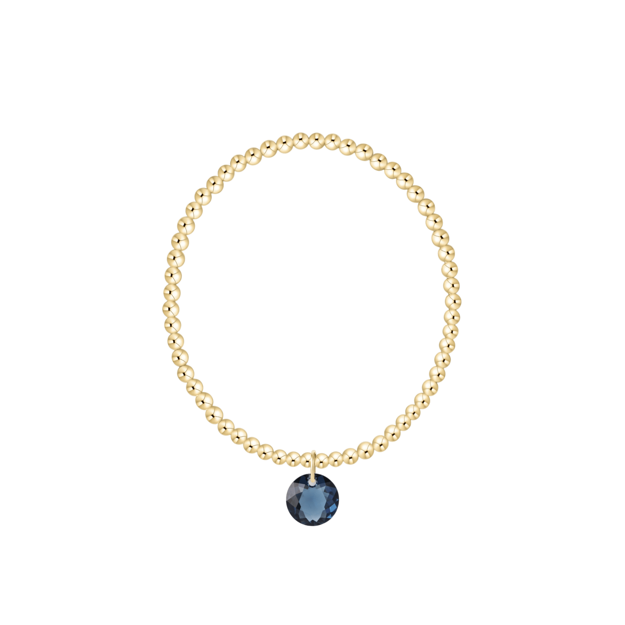 Classic Gold 3mm Bracelet - September Reflection Charm - Enewton - Gaines Jewelers