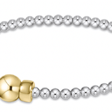 Classic Mixed Metal 3mm Bead Cuff - Gold - Enewton - Gaines Jewelers