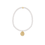 Classic Pearl 3mm Bead Bracelet - Inspire Small Gold Charm - enewton - Gaines Jewelers