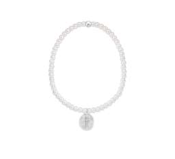 Classic Pearl 3mm Bead Bracelet - Inspire Small Sterling Charm - enewton - Gaines Jewelers
