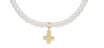 Classic Pearl 3mm Bead Bracelet - Signature Cross - Enewton - Gaines Jewelers