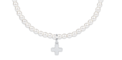 Classic Pearl 3mm Bead Bracelet - Signature Cross - Enewton - Gaines Jewelers