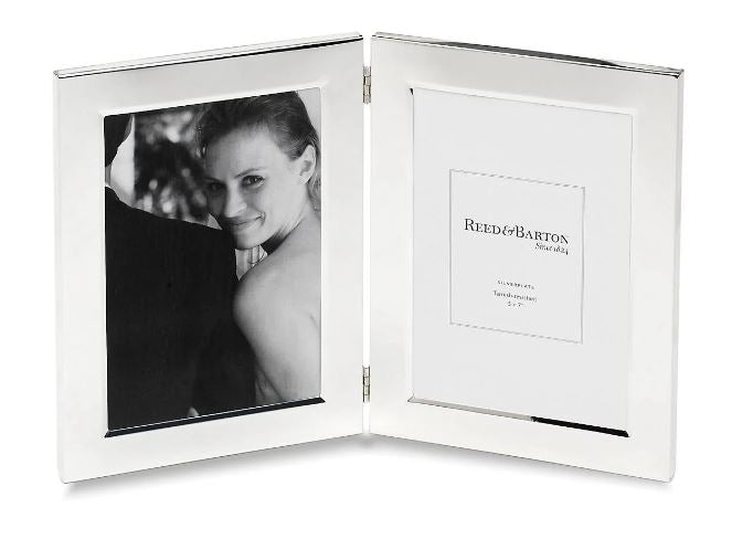 Classic Silverplate 5" x 7" Double Photo Frame - Reed & Barton - Gaines Jewelers
