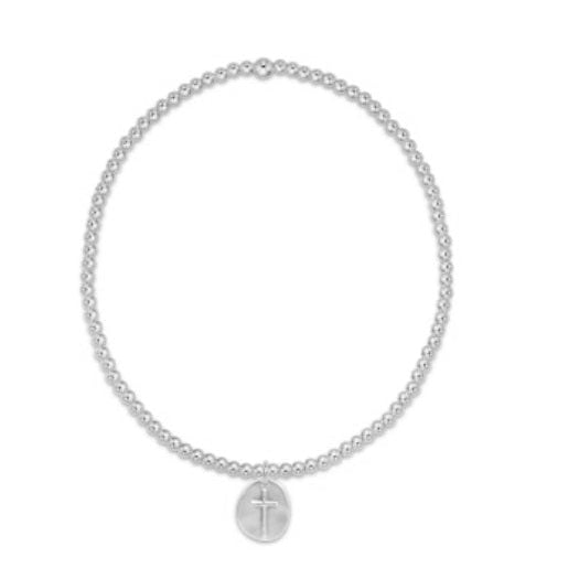 Classic Sterling 2mm Bead Bracelet - Inspire Small Sterling Charm - enewton - Gaines Jewelers