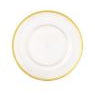 Clear W/Gold Rim Charger Ttop Acrylic Dinner Plate Charger - Charger - Gaines Jewelers