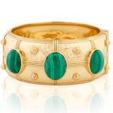 Cleopatra Grande Hinged Bangle - Malachite - Capucine De Wulf - Gaines Jewelers