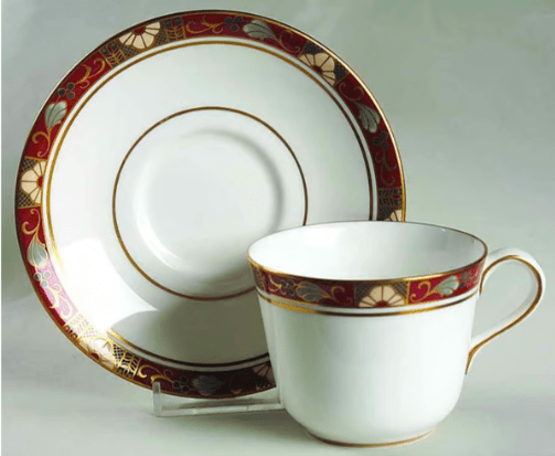 * Cloisonne Tea Cup & Saucer - Royal Crown Derby - Gaines Jewelers
