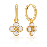 Clover Hoop Earrings with Double Sided Charm - MOP - Capucine De Wulf - Gaines Jewelers