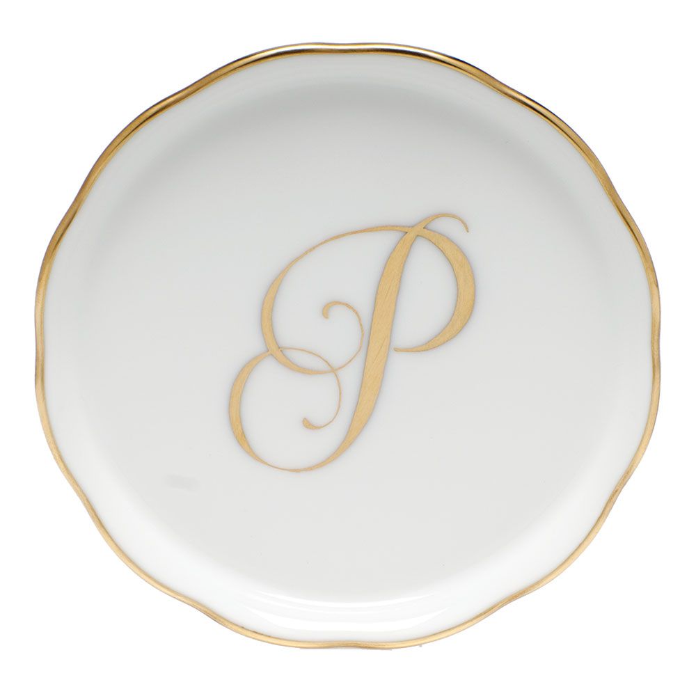 Coaster with Monogram - P - Gaines Jewelers