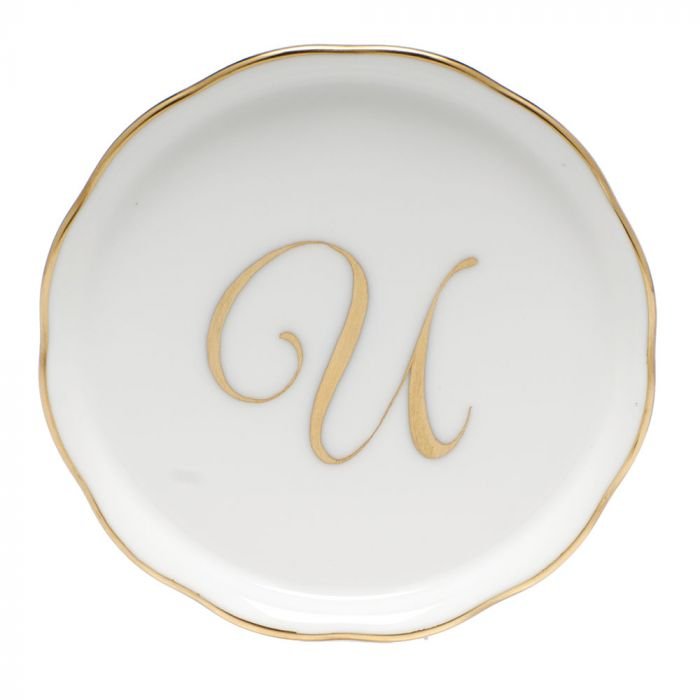 COASTER WITH MONOGRAM - U - Gaines Jewelers