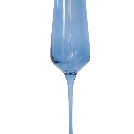 Cobalt Champagne Flute - Estelle Colored Glass - Gaines Jewelers