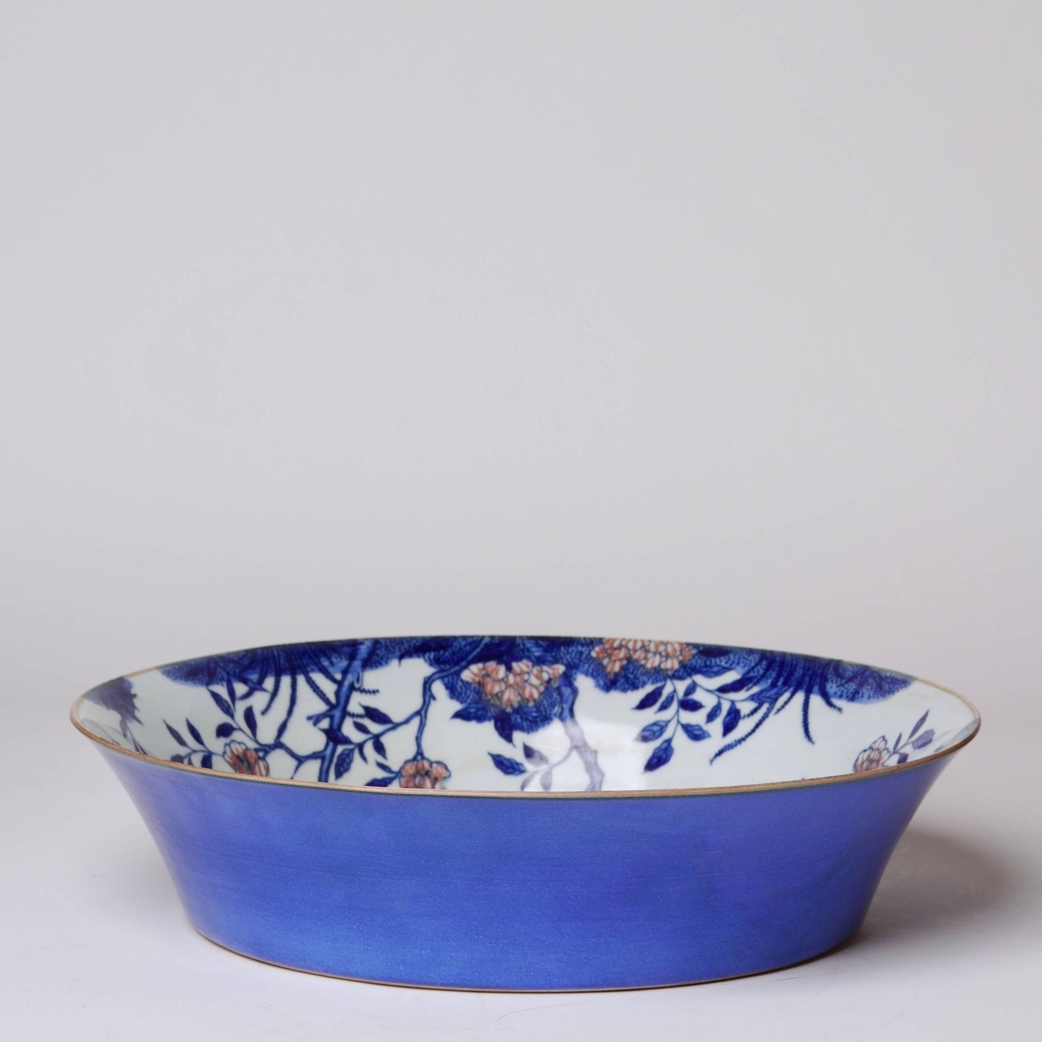 Cobalt Guild - Blue and White Porcelain Lotus and Ducks Large Dish - Gaines Jewelers