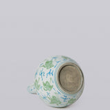 Cobalt Guild - Green and Blue Porcelain Cranes and Clouds Globe Vase - Gaines Jewelers