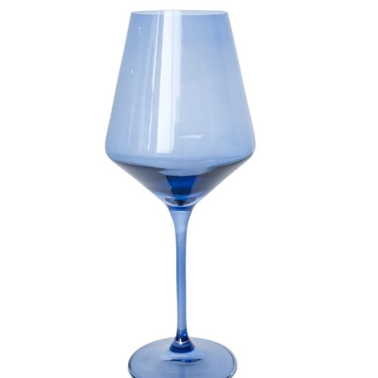 Cobalt Wine Stemware - Estelle Colored Glass - Gaines Jewelers