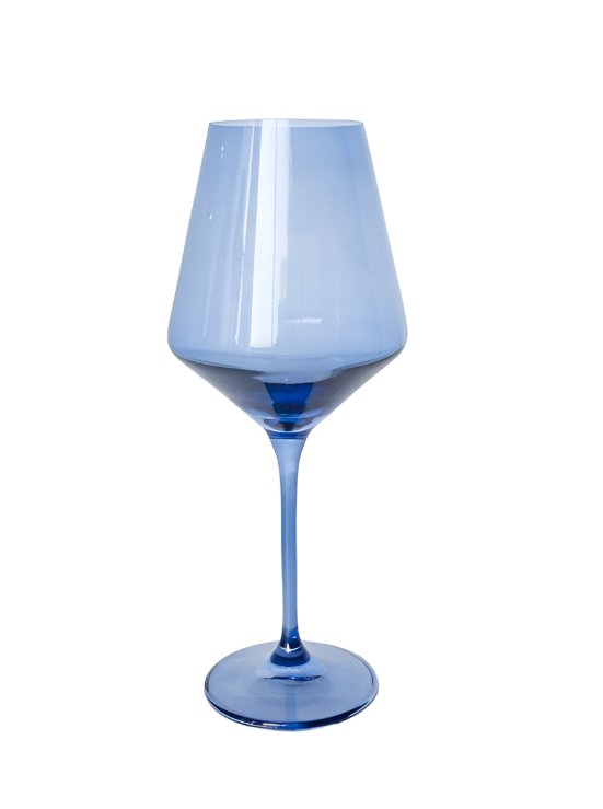 Cobalt Wine Stemware - Estelle Colored Glass - Gaines Jewelers