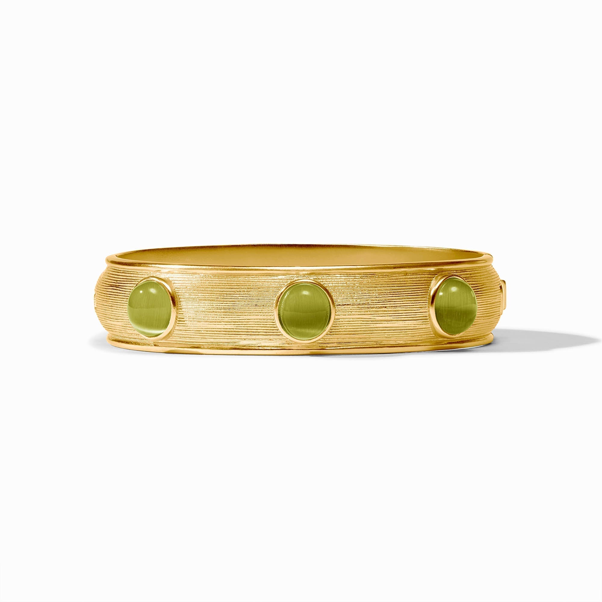 Cobblestone Stone Hinge Bangle - Green Cat's Eye - Julie Vos - Gaines Jewelers
