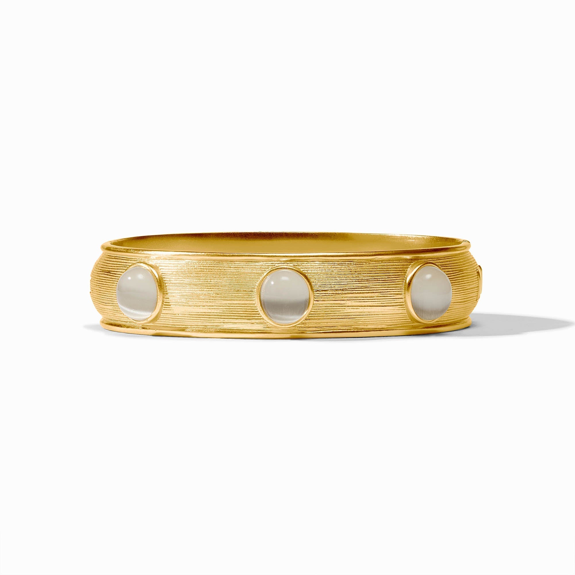Cobblestone Stone Hinge Bangle - Ivory Cat's Eye - Julie Vos - Gaines Jewelers
