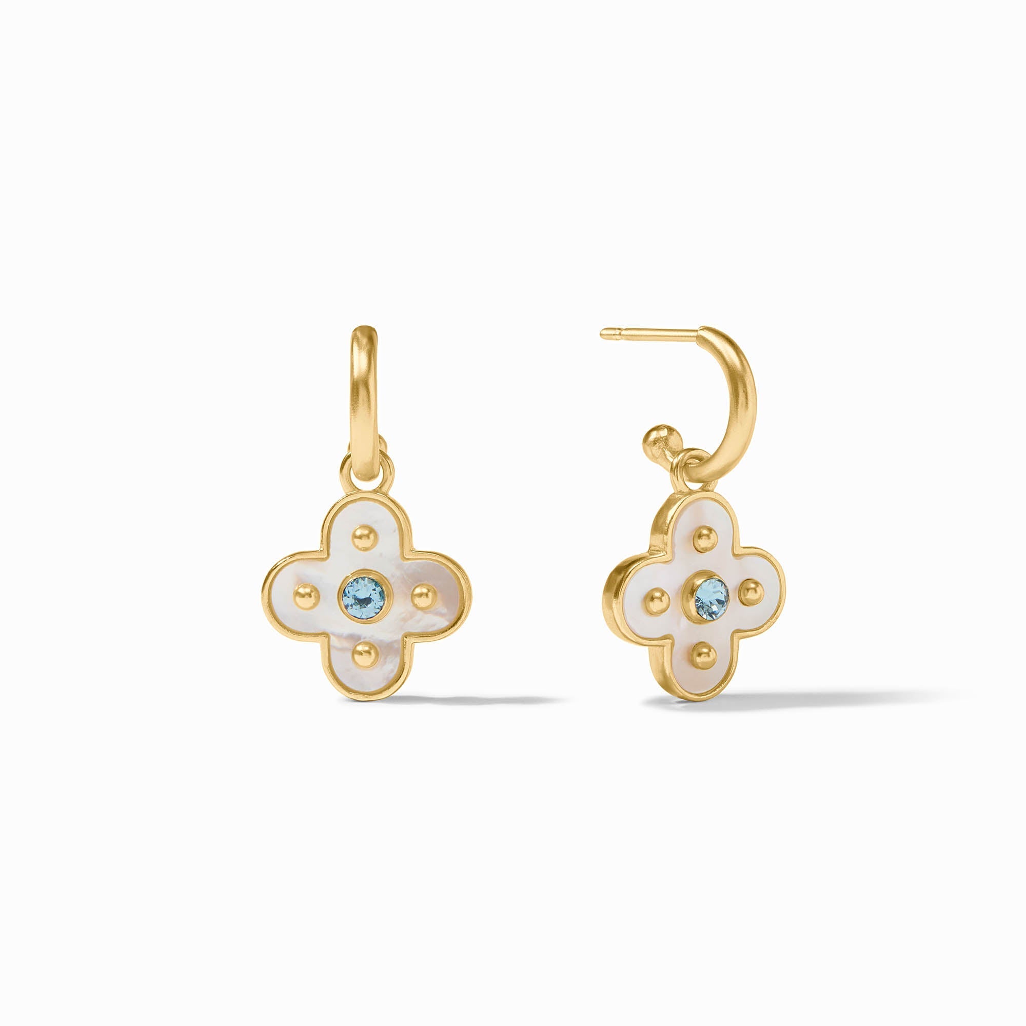 Colette Hoop & Charm Earring - Chalcedony Blue - OS - Julie Vos - Gaines Jewelers