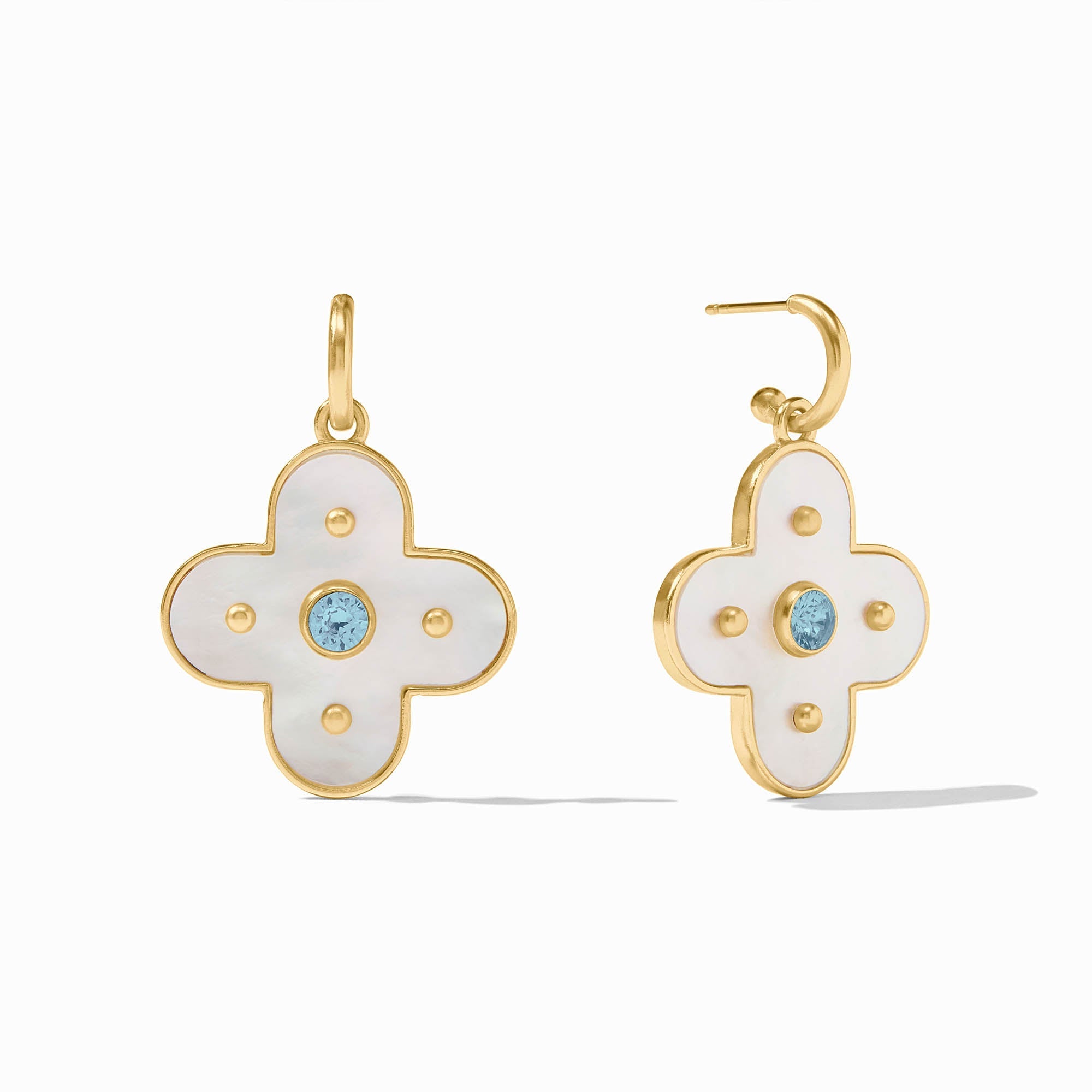 Colette Statement Hoop & Charm Earring - Chalcedony Blue - OS - Julie Vos - Gaines Jewelers
