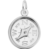 Compass Charm Sterling Sliver - Rembrandt Charms - Gaines Jewelers