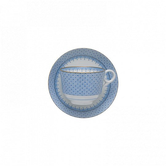 Cornflower Lace Tea Cup & Saucer - Mottahedeh - Gaines Jewelers
