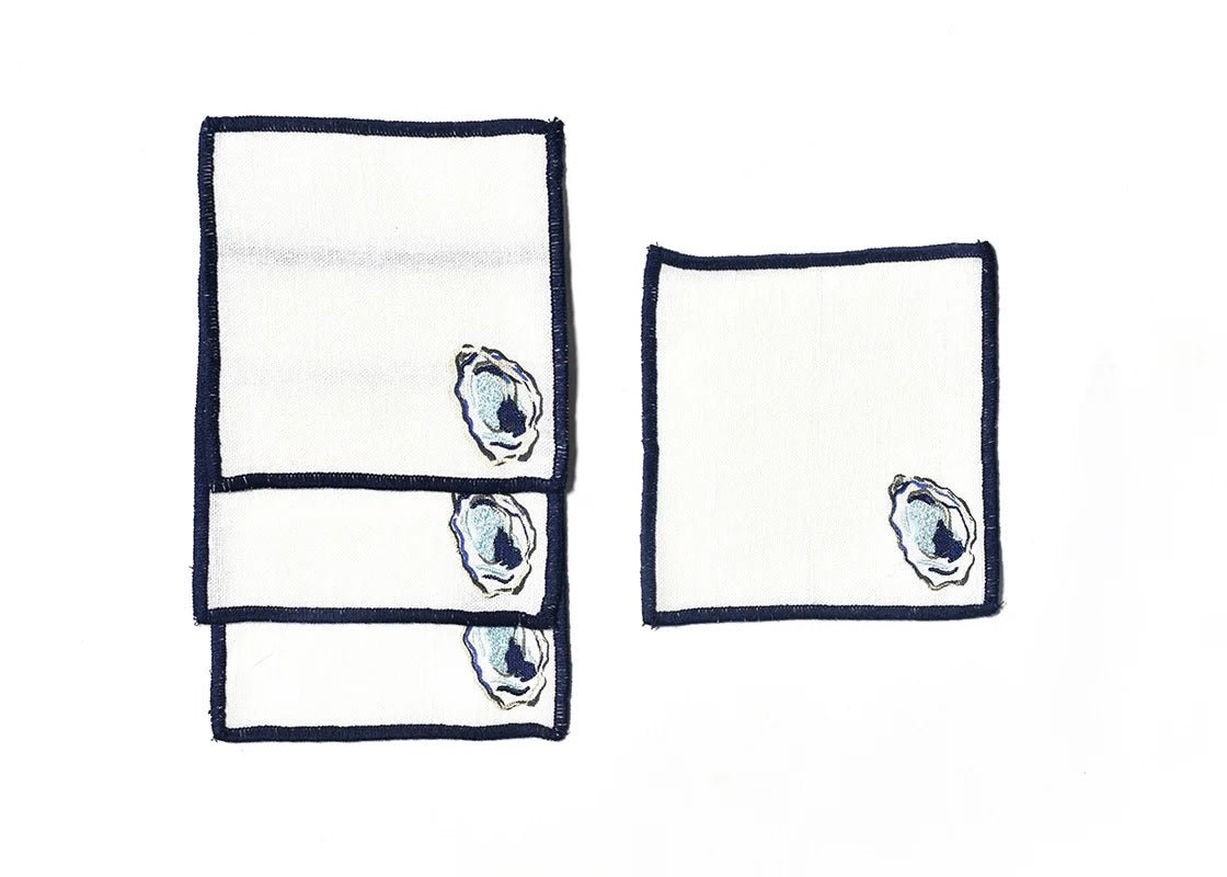 Coton Colors Oyster Cocktail Napkins, Set of 4 - Gaines Jewelers