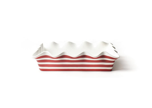 Coton Colors- Red Stripe 13 Ruffle Casserole - Gaines Jewelers