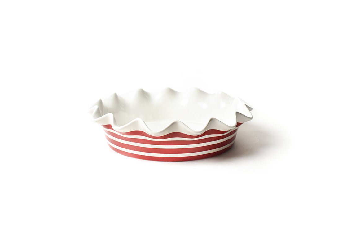 Coton Colors- Red Stripe 9" Ruffle Pie Dish - Gaines Jewelers