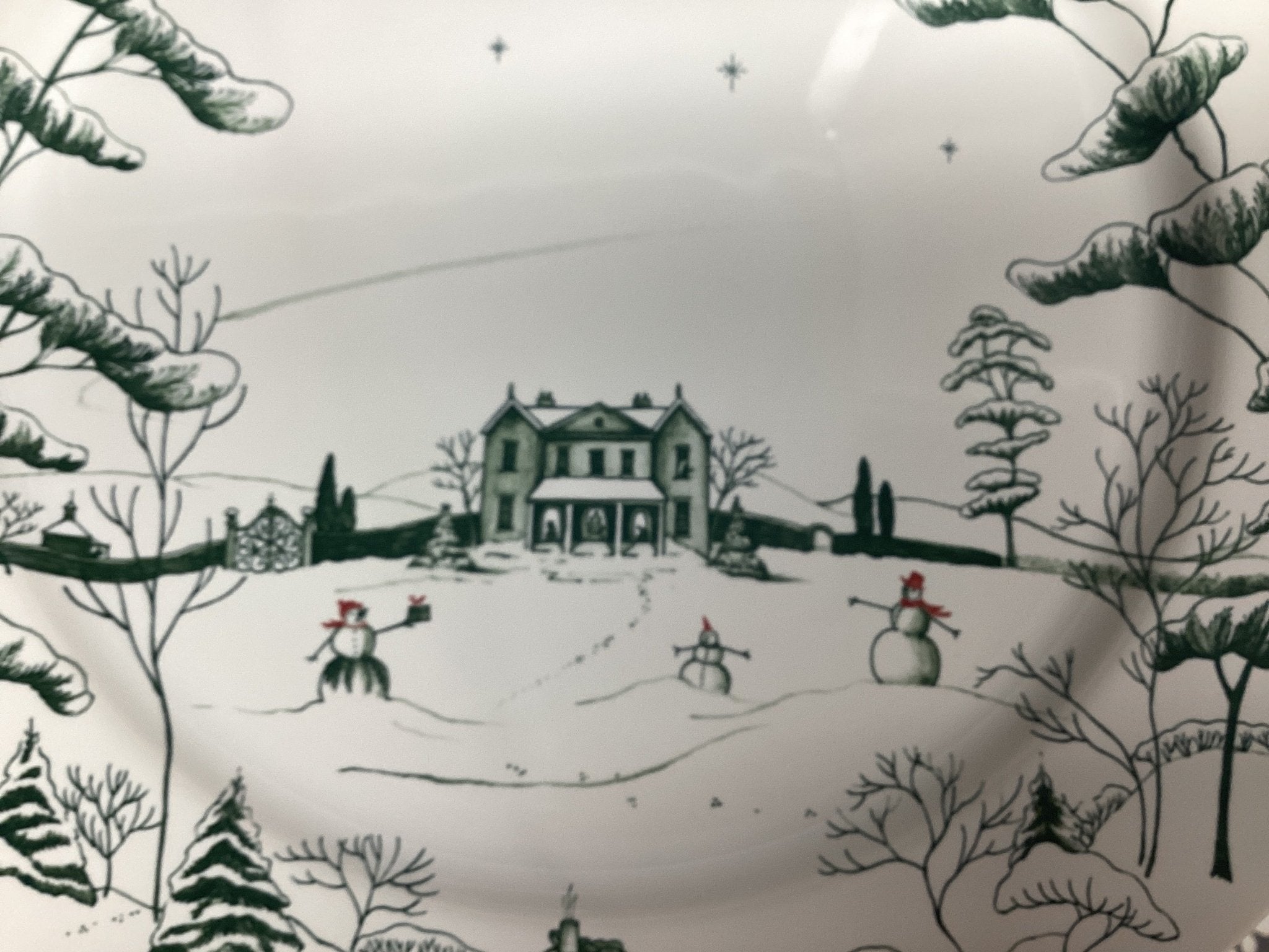 Country Estate Winter Frolic Charger/Platter - Evergreen - Juliska - Gaines Jewelers