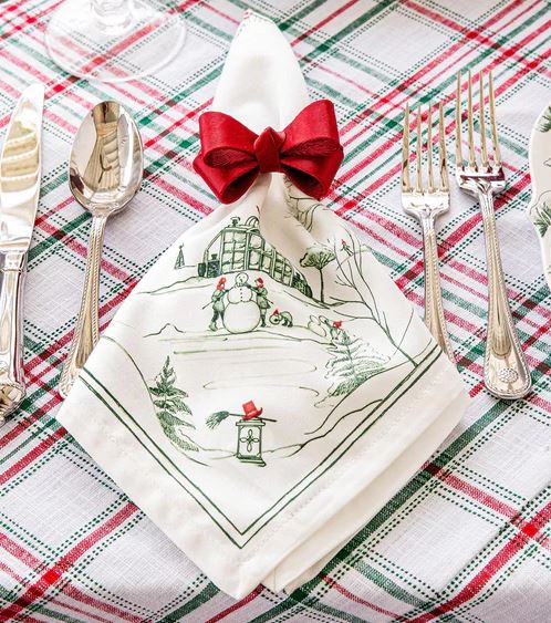 Country Estate Winter Frolic Napkin - Evergreen - Juliska - Gaines Jewelers