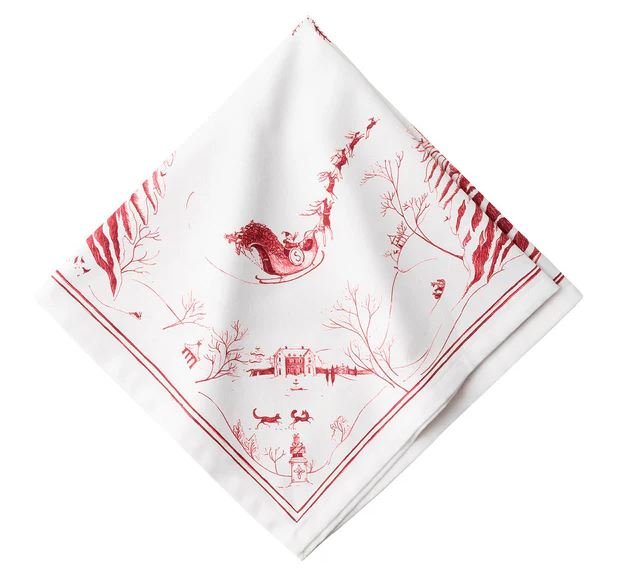 Country Estate Winter Frolic Napkin - Ruby - Juliska - Gaines Jewelers