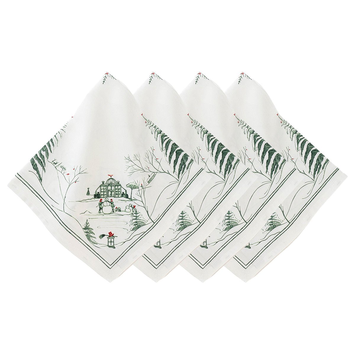 Country Estate Winter Frolic Napkin Set of 4 - Evergreen - Juliska - Gaines Jewelers
