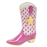 **Cowboy Boot - Raspberry - Herend - Gaines Jewelers