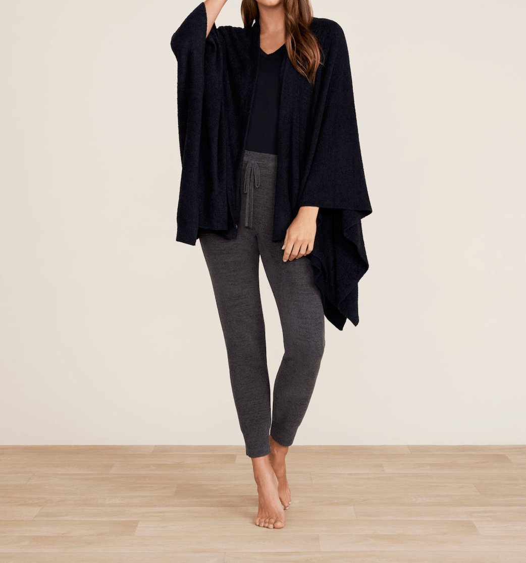 Cozy Chic Lite Weekend Wrap Black - Barefoot Dreams - Gaines Jewelers