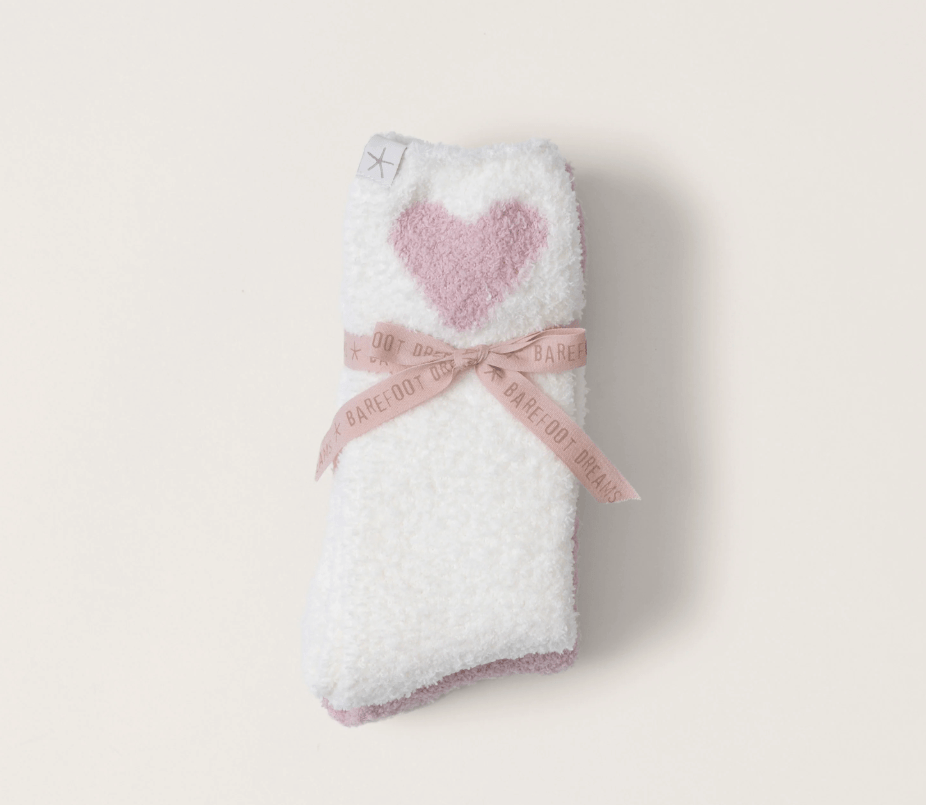 Cozychic® Heart Print Sock Set - Barefoot Dreams - Gaines Jewelers