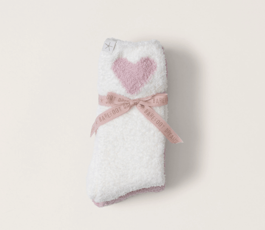 Cozychic® Heart Print Sock Set - Barefoot Dreams - Gaines Jewelers