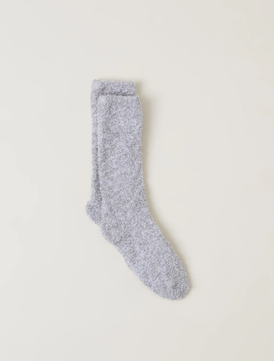CozyChic® Heathered Socks - Oyster / White - S/M - Barefoot Dreams - Gaines Jewelers
