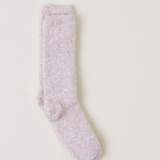 CozyChic® Heathered Socks - Rose - White - Small/Medium - Barefoot Dreams - Gaines Jewelers
