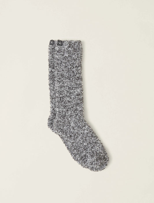 CozyChic® Heathered Socks - Slate Blue / White - S/M - Barefoot Dreams - Gaines Jewelers