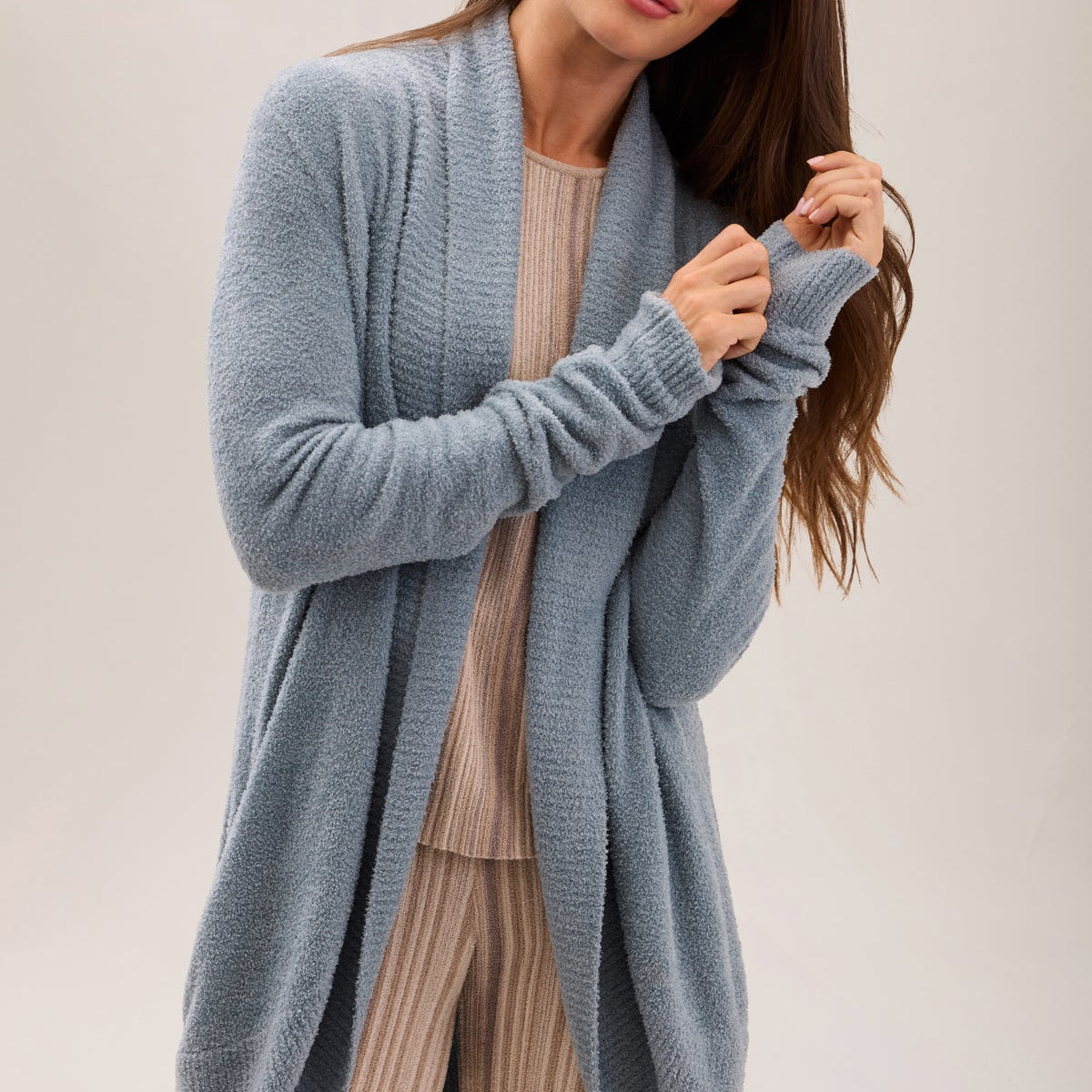 CozyChic Lite® Circle Cardigan - Blue Aura - Large - Barefoot Dreams - Gaines Jewelers