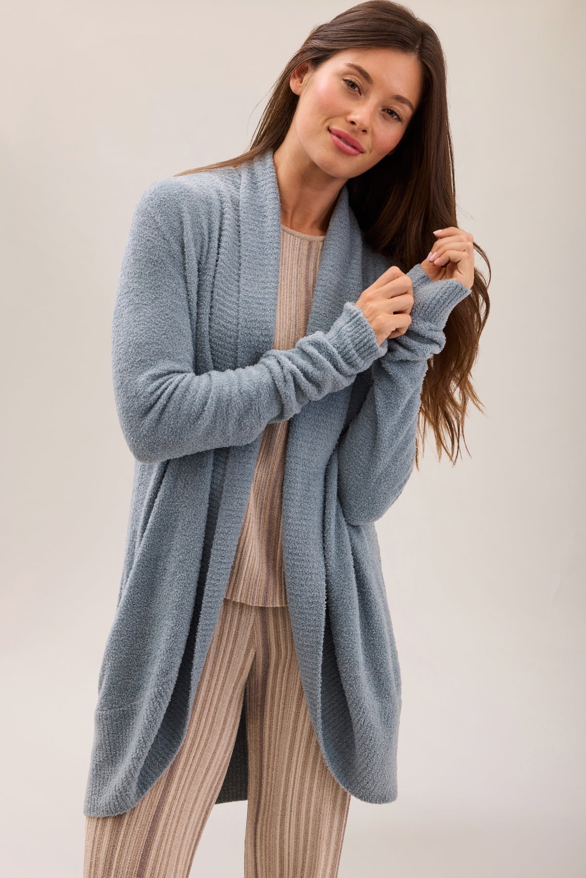 CozyChic Lite® Circle Cardigan - Blue Aura - Large - Barefoot Dreams - Gaines Jewelers