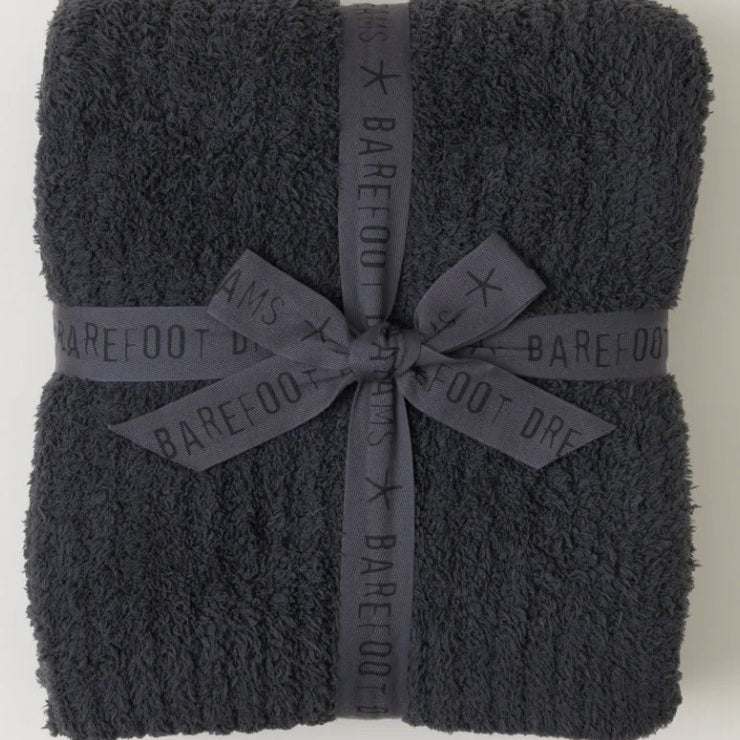 CozyChic® Ribbed Throw - Carbon - Barefoot Dreams - Gaines Jewelers
