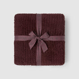 CozyChic® Ribbed Throw - Deep Garnet- Barefoot Dreams - Gaines Jewelers